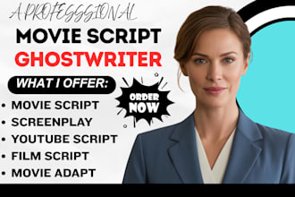 write angaging youtube video script or movie recap scripts