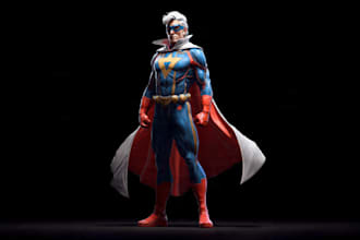 draw you dc or marvel style comic book and superhero