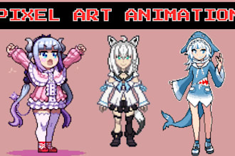 nsfw pixel art animation character 8bit 16bit sprite sheet game asset anime art