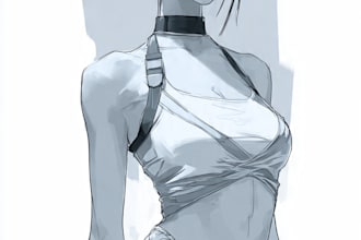 draw a sfw anime stylized art