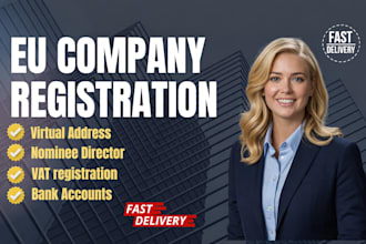 register eu company in portugal, estonia, bulgaria, spain with vat, tax, bank
