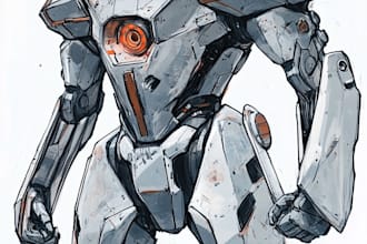 make your high quality mecha illustration for your need