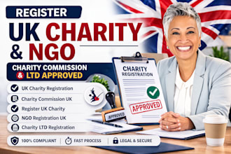 register your UK charity ngo, or ltd with charity commission