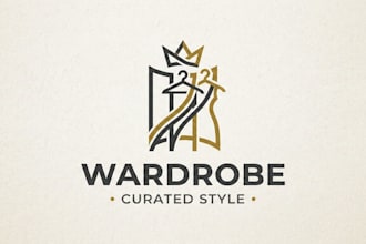 design a stylish and unique wardrobe logo for your brand