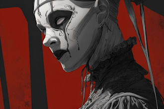 create dark horror monster and creature character