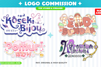 design a cute vtuber logo, anime streamer, twitch or youtube channel