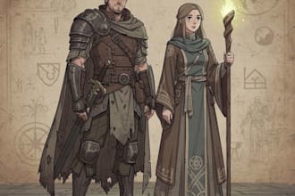 draw dnd character illustration