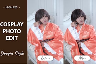 edit and retouch your cosplay photos into a professional douyin look