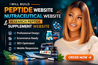 build peptide website nutraceutical website research peptide supplement website