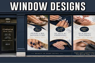 design professional window graphics for shop, storefronts and bus windows