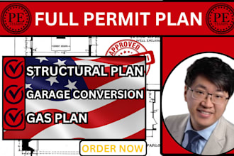 do licensed engineer, full blueprint, load calculation, garage conversion in ca
