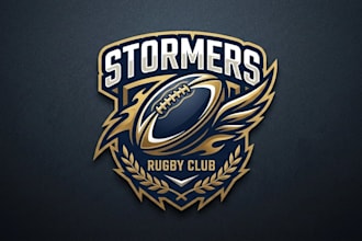 design a bold and unique rugby ball logo for your team or brand