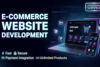 create modern ecommerce website and custom online store development