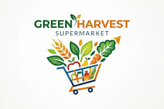 design a modern and professional supermarket logo