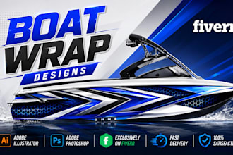create professional , boat wrap, car wrap, van wrap and racing car