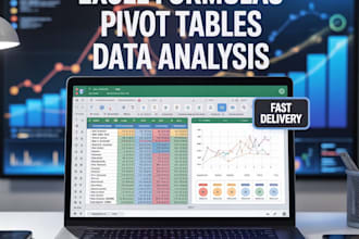 create excel formulas, pivot tables and data analysis