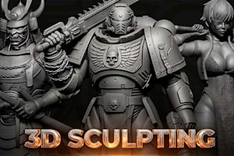 sculpt custom 3d characters for printing