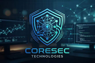 design a modern cyber security, tech, and network logo