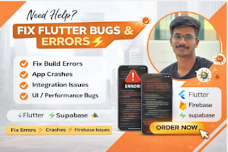 fix flutter bugs errors and crashes in your mobile app