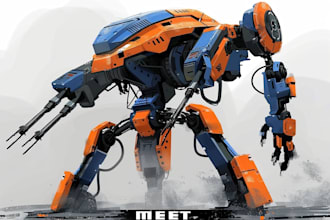 design spectacular robots, cyborgs and mechs