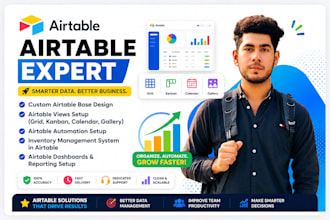 build airtable database, CRM, automation and dashboard