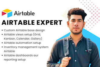 your airtable expert build airtable database, CRM, automation