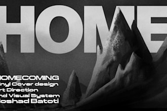 design a cinematic electronic music vinyl cover art
