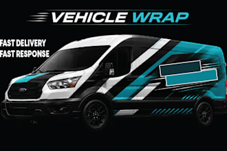 design high quality vehicle wrap,food truck wrap and bike wrap,