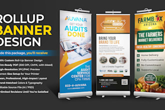 professional banner design, advertising banner design and rollup banner design