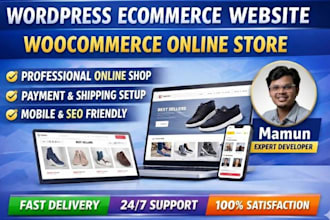 build wordpress ecommerce website or woocommerce store