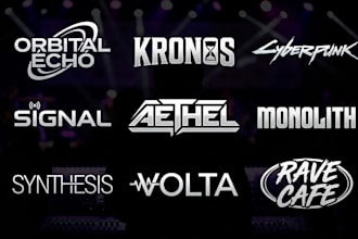 create professional dj band music typography logo design for your business