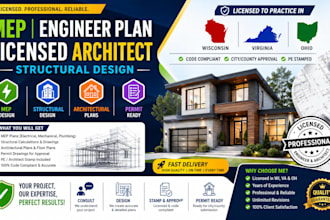 mep engineer plan license architect structural design in wisconsin virginia ohio