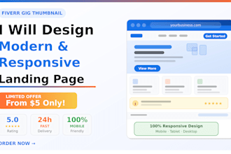 design modern responsive landing page for your business