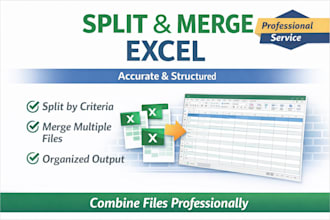 split excel data into multiple files and merge excel sheets