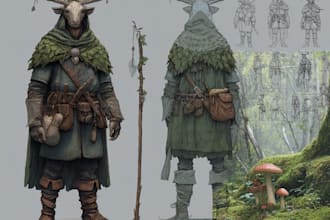 illustrate your fantasy characters in unique art style