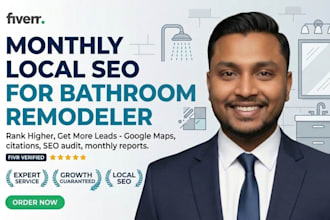 do monthly local SEO for bathroom remodelers