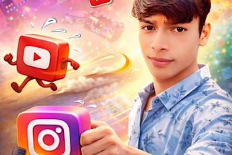 design youtube thumbnails posters and instagram stories