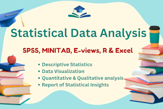 do statistical in spss, r, minitab, eviews and excel