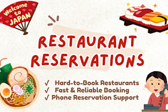 make restaurant reservations in japan for you