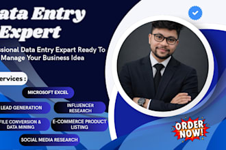 do b2b lead generation, data entry, and web research