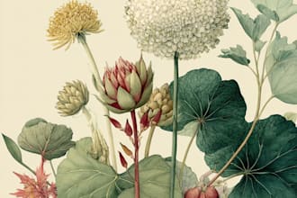 do a watercolor botanical illustration