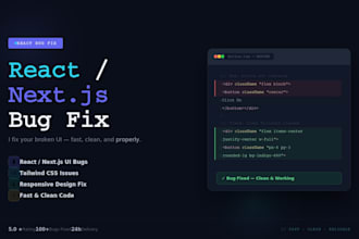 react js next js tailwind CSS frontend UI bugs