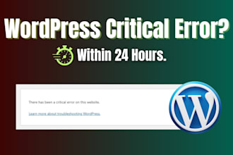 fix wordpress critical error, white screen errors