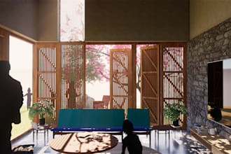 design, render the interior and exterior of your home