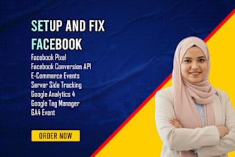 setup fb conversion API, fix meta pixel, ga4 ecommerce tracking