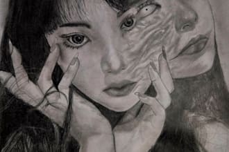 draw a custom traditional pencil and graphite art commission
