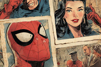 draw dynamic comic action illustration