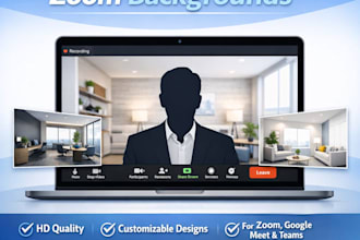 design a professional zoom virtual background for meetings