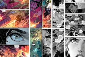 illustrate custom comic book pages and scenes