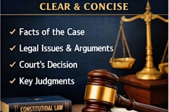 case laws and legal judgments clearly and professionally